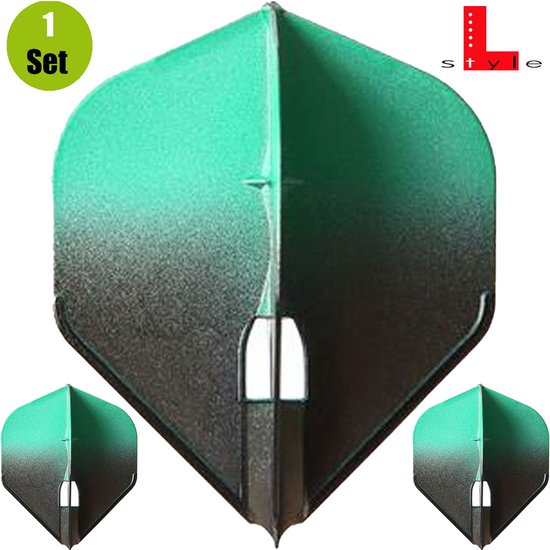 L-Style Champagne L1 Standard 2-Tone BK×Green - Dart Flights van L-Style — afbeelding 4