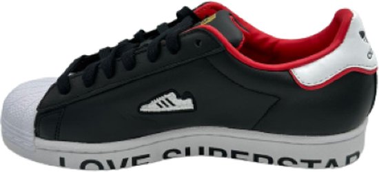 Adidas Superstar - Black/White/Scarle - Sneakers - 41 1/3