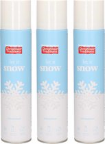 3x Sneeuwspray/spuitsneeuw bussen 300 ml - Kunstsneeuw/nepsneeuw spray