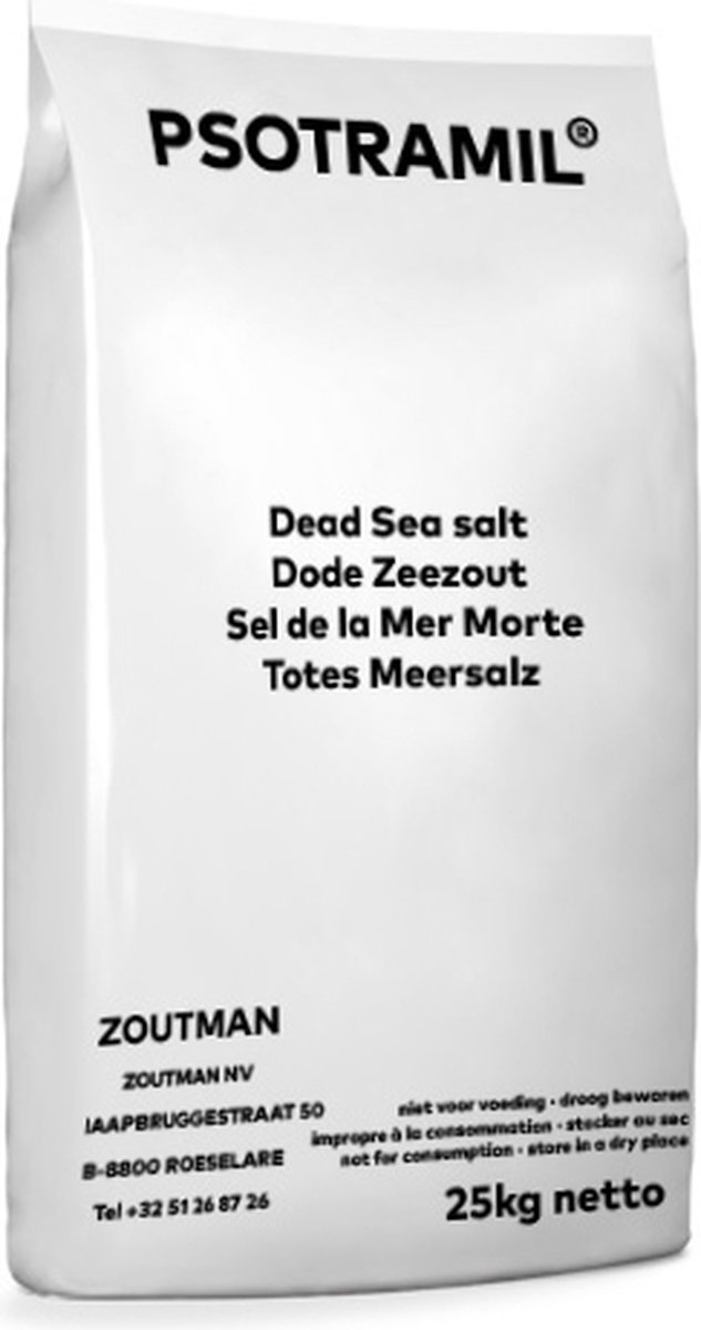 Goedkoopste Psotramil Dode Zee Zout 25KG Zak | Therapeutisch Badzout | Psoriasis