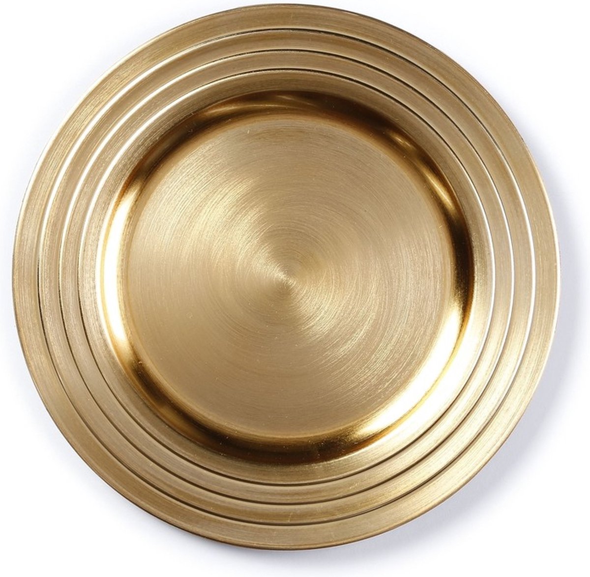 Kaarsenbord/plateau - Kunststof - rond - goud - D33 cm - Kaarsenonderzetter