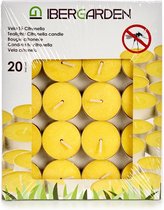 20x morceaux de bougies parfumées / thé lumières - bougies citronelle atmosphériques parfum - citronelle Bougies chauffe-plat - Anti-moustiques citronelle