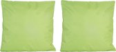 8x Bank/sier kussens voor binnen en buiten in de kleur groen 45 x 45 cm - Tuin/huis kussens