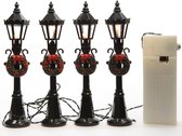 Lanternes de village de Noël 12 cm - 4 pièces