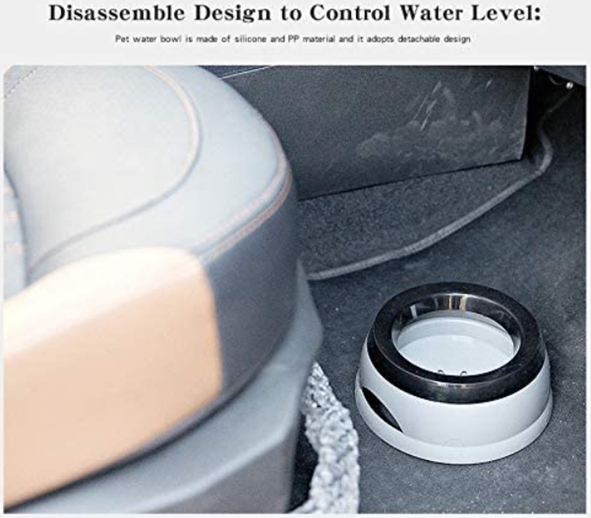 Waterbak Voor Honden, 750 Ml, Lekvrij, Rijstbak Voor Onderweg In De Auto Drinkbak Voor Honden In De Kat Anti Slip Deur Anti Slip Pads