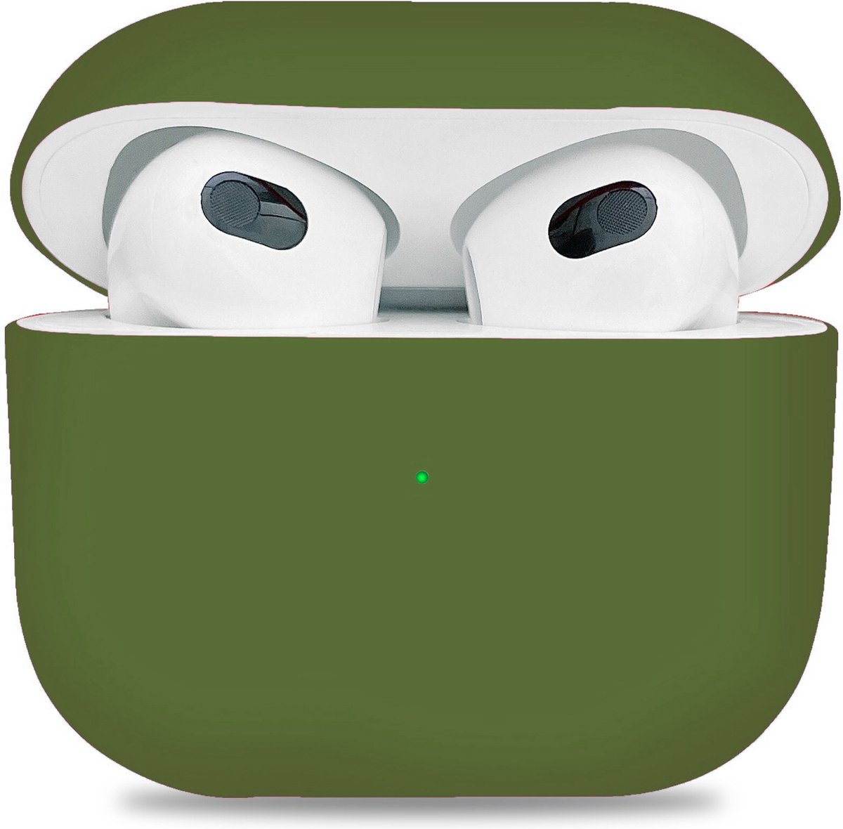 Geschikt Voor Airpods 3 Hoesje Siliconen Case - Groen - Airpods 3 Siliconen Case Hoesje Groen - Airpods 3 hoesje - Cadeautje