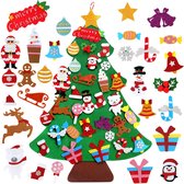 Bellamar Doe-het-zelf vilten kerstboom kinderdecoratie, vilten kerstset, hangende decoratie, kerstversiering, wanddecoratie, vilt, kerstboom, cadeaus voor kinderen, voordeur, raam, kerstdecoratie