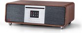 Pinell Supersound 701 - Digital Allrounder - Radio Internet DAB+ - Lecteur CD - bois de noyer