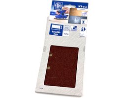 LUX tools - Schuurpapier - 93 x 230 mm - Korrel 80 - 8 gaten voor stofafzuiging - 10 stuks