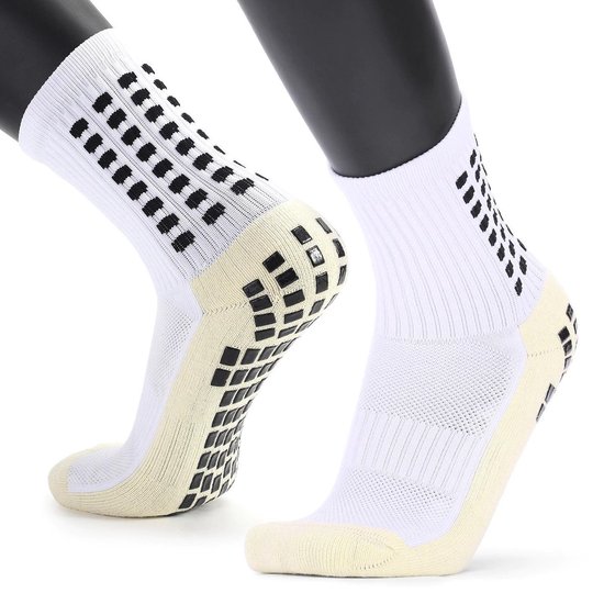 Grips chaussettes football blanc - chaussettes de sport - grip - taille  unique - anti... | bol.com