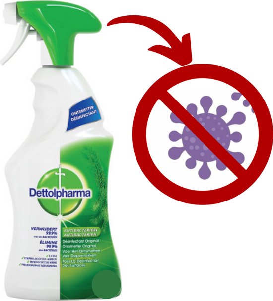 Scheiding uitglijden Huichelaar Dettol Spray Desinfecterend - Dettol Ontsmettingsmiddel - 750 ml -  Dettolpharma... | bol.com