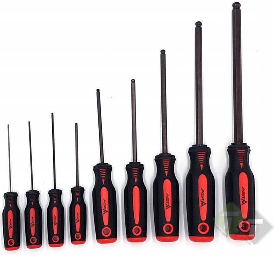 Inbus schroevendraaier set 9 delig Inbusschroevendraaiers kogel