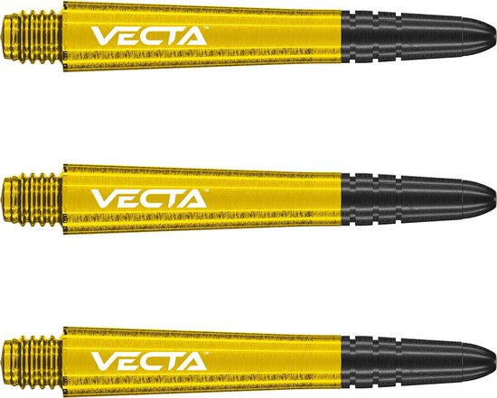 WINMAU - Vecta Dartschachten Geel, Tussenliggend - 1 set per pakket (3 dartvluchten in totaal) van Winmau — afbeelding 2