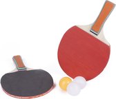 Benson Tafeltennis Set - 2 Tafeltennisbatjes - 3 Ping Pong Ballen