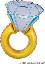 Ring XL Ballon Foil Diamond -41"x25" ± 103 x 63cm [import ballons promo]