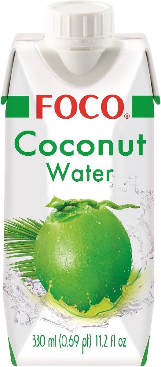 FOCO Coconut Water 12 x 330 ml Kokoswater Multipack