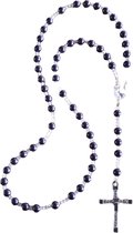 Chapelet de perles Swarovski (8 mm) et perles Swarovski (4 mm) Violet foncé