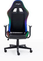 Bol.com Mya CYBORG MY2 - gaming stoel - Zwart PU-leer - RGB verlichting - inclusief afstandsbediening aanbieding