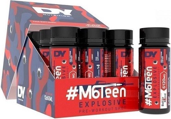 M6Teen Pre-Workout Shots 12x 60ml Peach