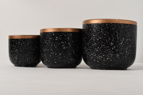 NIEUW! Ronde bloempot 'Dazz' | Antraciet | 50 cm | binnen & buiten