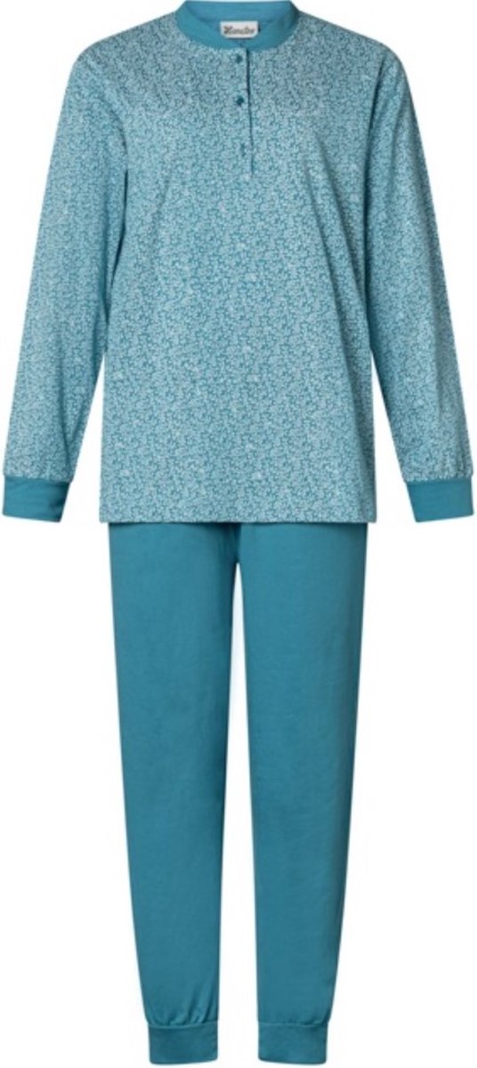 Lunatex tricot dames pyjama 4174 - L - Blauw