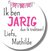 Roze Gepersonaliseerde Traktatie Stickers Met de Naam Van De Jarige