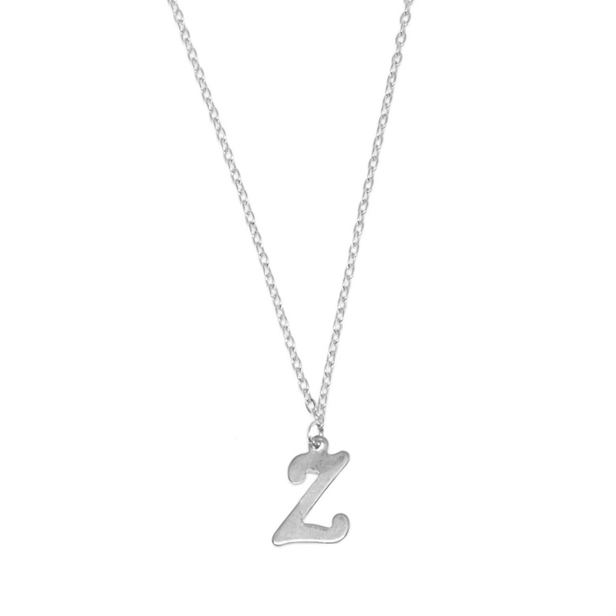 Letter ketting - initiaal Z - zilver