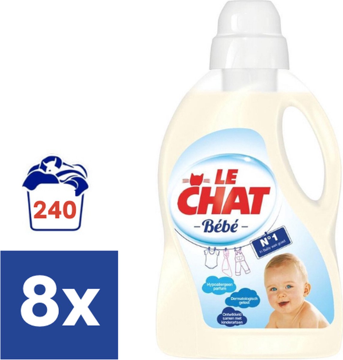 Le Chat Bébé Gel - Détergent liquide - Bébé - 240 lavages | bol.com