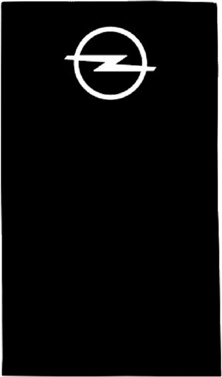 badlaken met Opel logo - zwart - 70 x 140
