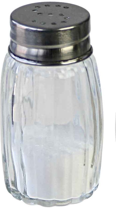 12 Glazen zoutvaatjes - zoutvaatje zoutstrooier horeca - Glas en RVS |  bol.com