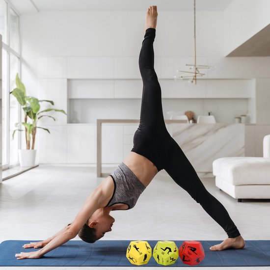 WEBU Yoga Dobbelstenen - Meditatie - Workout - Yoga Bal - Yoga Pilates - Thuis Sporten - Fitness - Crossfit - Yoga mat - Incl. GRATIS Professionele video’s van WEBU — afbeelding 2