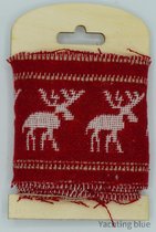 Sierband - kerstband - Rendier band - rood band - 106x8 cm - kerstlint - lint -