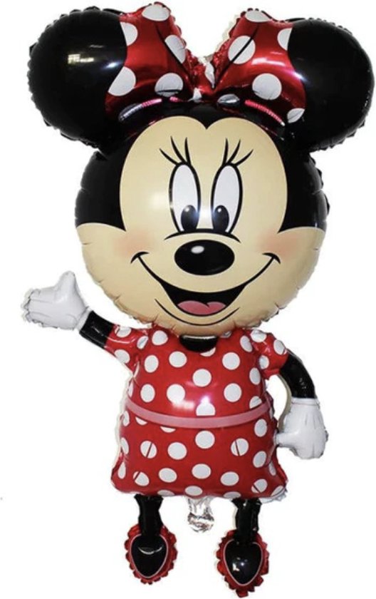 Grote Minnie Mouse 3D Ballon – 110 x 62 cm – Thema: Disney - Minnie Mouse decoratie – Minnie Mouse feestversiering – Folieballon - Kinderfeestje