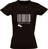 Barcode swing Dames T-shirt | artikelcode | streepjescode | zebracode | kunst | patroon | schommel