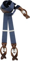 Sir Redman - luxe bretels - 100% made in NL, - Talented Tailor dark blue - blauw / grijs