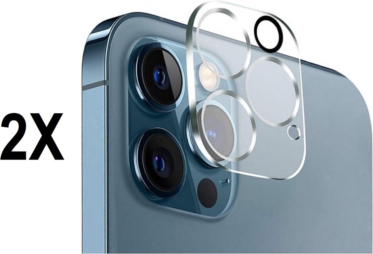 Screenz® - Camera lens protector geschikt voor iPhone 14 Pro / 14 Pro Max - Screenprotector - Beschermglas - Glasplaatje geschikt voor iPhone 14 Pro / iPhone 14 Pro Max - 2 stuks