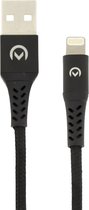 Mobilize Nylon USB-A naar Apple Lightning Kabel 2 Meter - Zwart