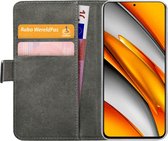 Mobilize Classic Gelly Wallet Telefoonhoesje geschikt voor POCO F3 Hoesje Bookcase Portemonnee - Zwart