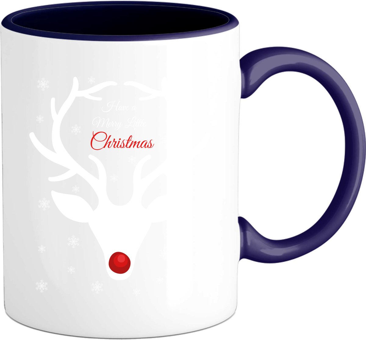 Merry Christmas kerst hert - Mok - Navy Blue
