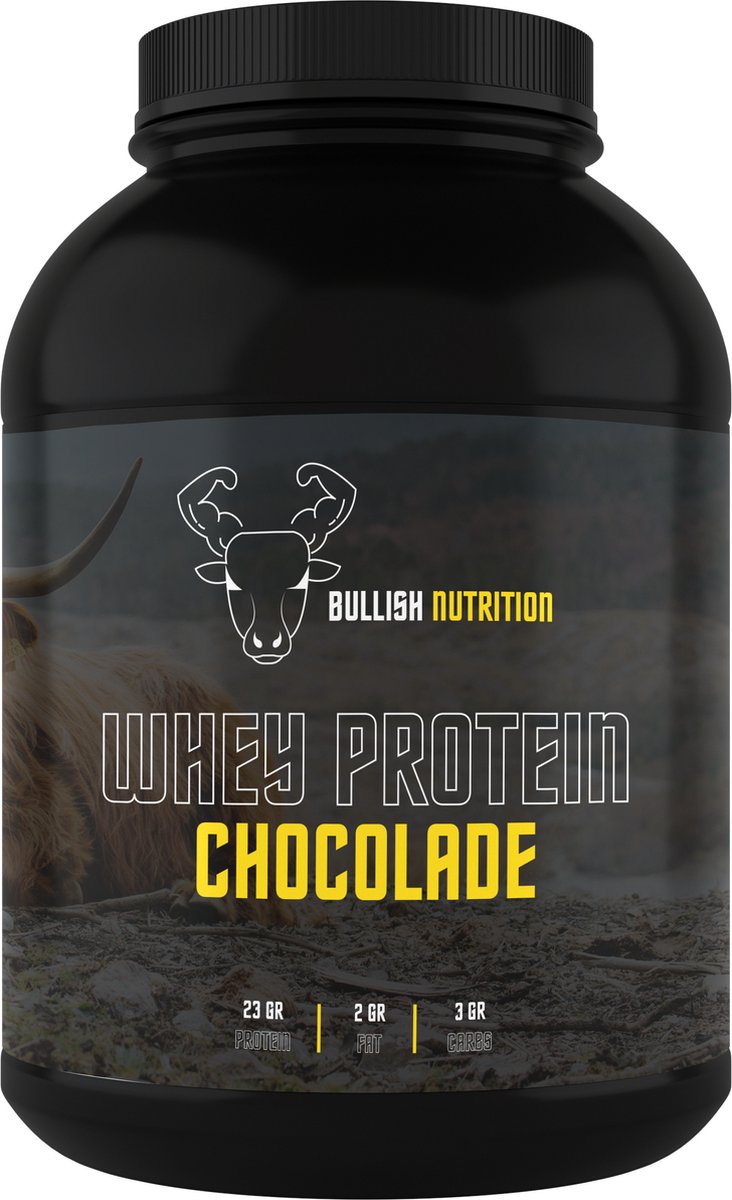 Bullishnutrition - Shake - whey proteïne - Chocolade - pot 1000 gram
