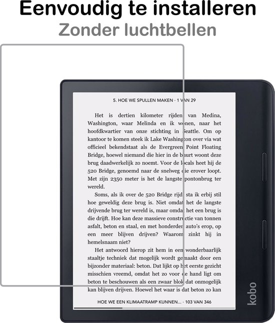 Kobo Sage Protecteur d'écran en Glas trempé (8 pouces) - 3 PACK