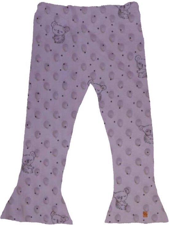 Flared broek minky koala roze