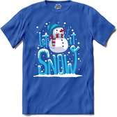 Let it snow - T-Shirt - Heren - Royal Blue - Maat XXL