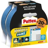 Pattex Ruban de masquage Tape - Tape pour peintres - 30 mm - 2 x 25 mètres - Blauw