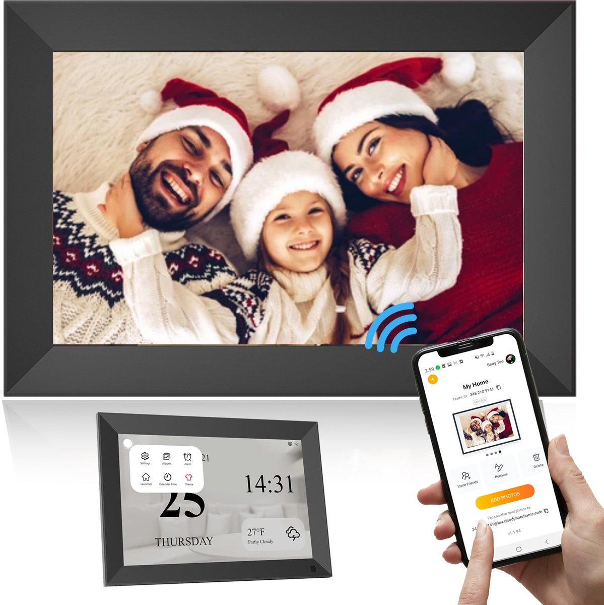 10" WiFi Digital Picture Frame, 4:3 IPS Touch Screen Digital Photo Frame With