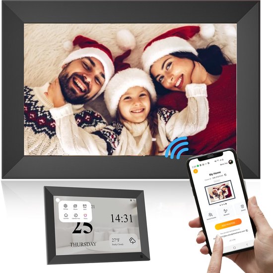 ZilverPix Digitale Fotolijst met WIFI – 64GB – APP – 10.1 inch ULTRA HD  Touchscreen –... | bol.com