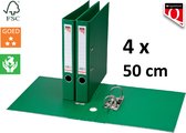 4 x Quantore - A4 - 50mm de large - plastique PP - vert