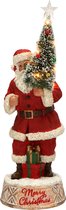 Père Noël avec sapin de Noël LED 35 Cm Décoration de Noël Figurine Accessoires de vêtements pour bébé