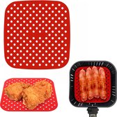 Consumerce® Siliconen AirFryer Baking Mat Square 8.5 Inch (21.6cm) - Rouge - AirFryer Tray