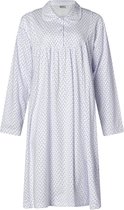 Lunatex tricot dames nachthemd Lange mouw -22-4133 - Blauw - S